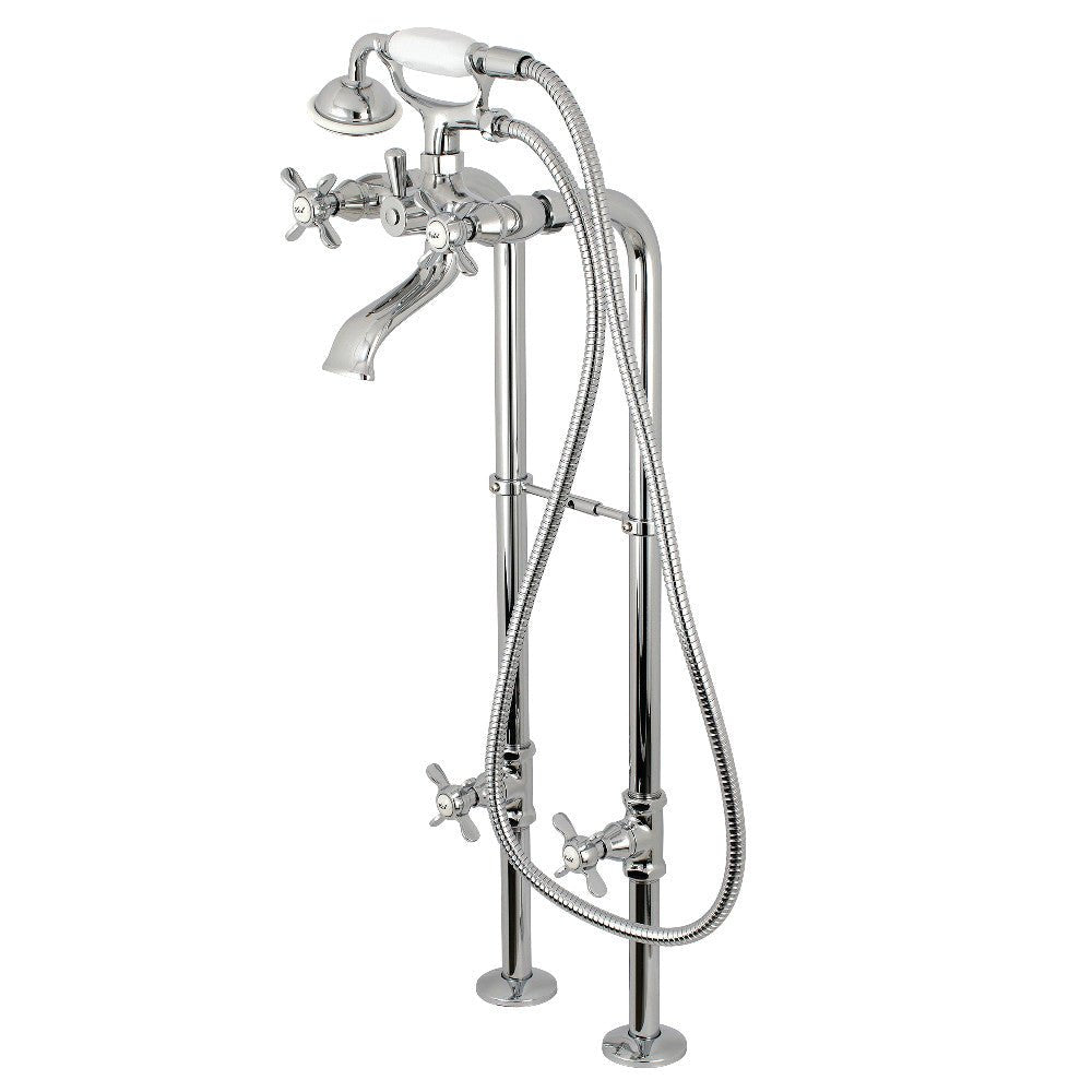 Freestanding Tub Faucet With Supply Line And Stop Valve, 28" Length - BUILDMYPLACE