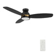 FREMONT 48 inch 3 - Blade Flush Mount Smart Ceiling Fan with LED Light & Remote - LEDMyPlace