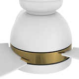 FREMONT 48 inch 3 - Blade Flush Mount Smart Ceiling Fan with LED Light & Remote - LEDMyPlace