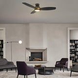 FREMONT 48 inch 3 - Blade Flush Mount Smart Ceiling Fan with LED Light & Remote - LEDMyPlace