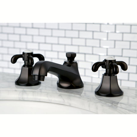 French Country 8" Widespread Lavatory Faucet with Brass Pop - Up Drain - BUILDMYPLACE