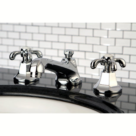 French Country 8" Widespread Lavatory Faucet with Brass Pop - Up Drain - BUILDMYPLACE