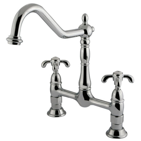 French Country Bridge Kitchen Faucet - BUILDMYPLACE