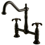 French Country Bridge Kitchen Faucet - BUILDMYPLACE