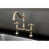 French Country Bridge Kitchen Faucet - BUILDMYPLACE