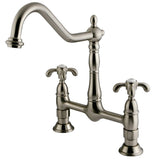 French Country Bridge Kitchen Faucet - BUILDMYPLACE