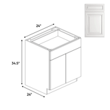 Full Height 2 Door - Base Cabinets - 24 in W x 34.5 in H x 24 in D - AO - BUILDMYPLACE