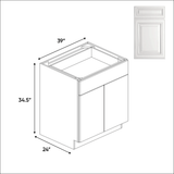 Full Height 2 Door - Base Cabinets - 39 in W x 34.5 in H x 24 in D - AO - BUILDMYPLACE