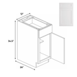 Full Height Single Door Base Cabinets - 12 in W x 34.5 in H x 24 in D - BUILDMYPLACE