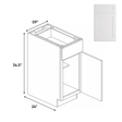 Full Height Single Door Base Cabinets - 9 in W x 34.5 in H x 24 in D - BUILDMYPLACE