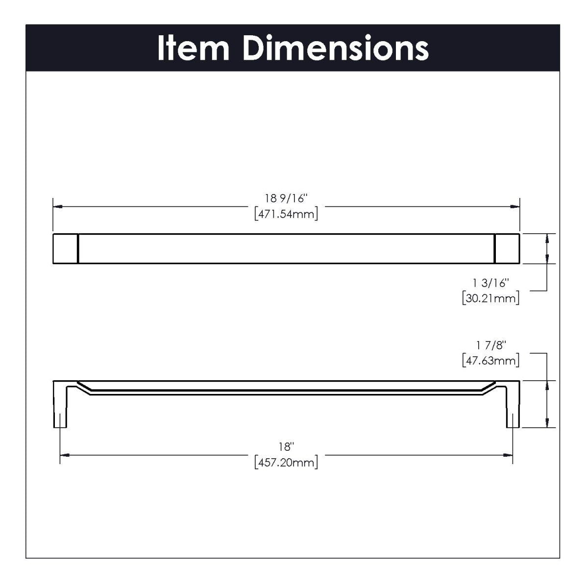 Fuse Collection - Belwith Keeler - Appliance Pull, 18" C/C | B079355 - BUILDMYPLACE