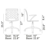 Fuse Office Chair with Ergonomic Adjustments and Flexible Mesh Back - BUILDMYPLACE