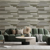 Fusion Clay Random Strip Glossy Glass Mosaic - BUILDMYPLACE