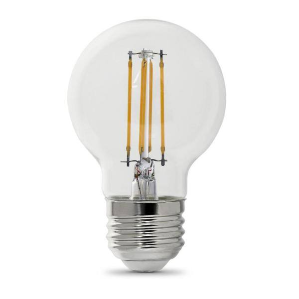 G25 Globe LED Lights Bulbs, E26, Filament, Dimmable, Decorative Bulb, G161/2, 2 Pack - BUILDMYPLACE