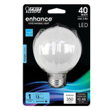 G25 LED Globe Light Bulbs, E26, Dimmable, Filament, Clear, White, bathroom Vanity Light Bulb, G161/2, 2 Pack - BUILDMYPLACE