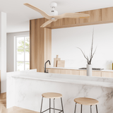 GARNETT 52 inch 3 - Blade No Light Ceiling Fan with Remote - LEDMyPlace