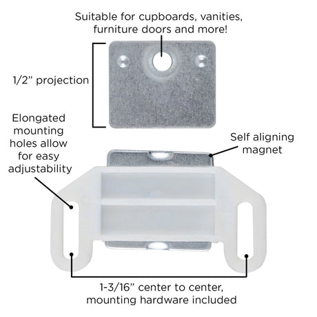 Gate Catch 1 - 5/8 Inch Center to Center - Hickory Hardware - BUILDMYPLACE