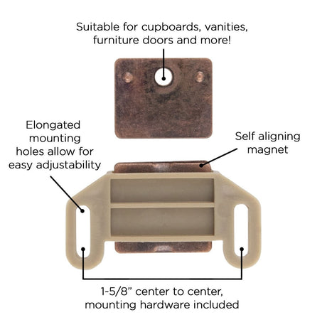 Gate Catch 1 - 5/8 Inch Center to Center - Hickory Hardware - BUILDMYPLACE