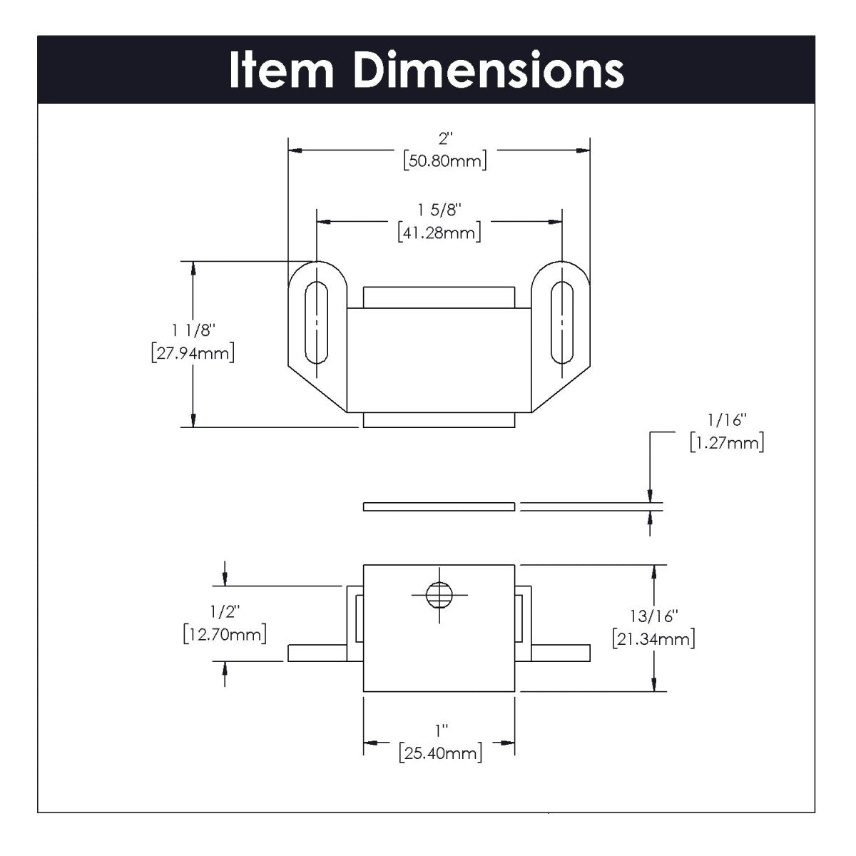 Gate Catch 1 - 5/8 Inch Center to Center - Hickory Hardware - BUILDMYPLACE