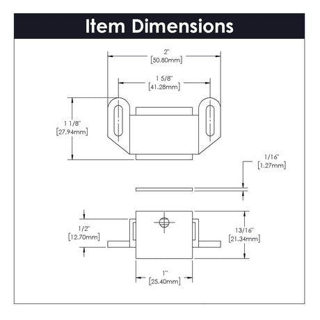 Gate Catch 1 - 5/8 Inch Center to Center - Hickory Hardware - BUILDMYPLACE