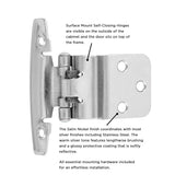 Gate Hinge 3/8 Inch Inset Surface Face Frame Self - Close (2 Hinges/Per Pack) - Hickory Hardware - BUILDMYPLACE