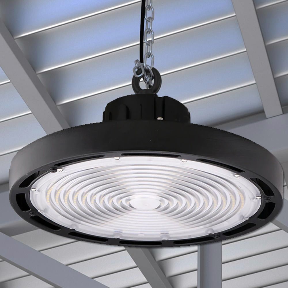 Gen13 150W UFO LED High Bay Light: 5700K, 22500LM, Dimmable, UL DLC Listed - Ideal for Warehouse, Commercial Shop, Workshop, Garage, Factory Lighting Fixture - BUILDMYPLACE