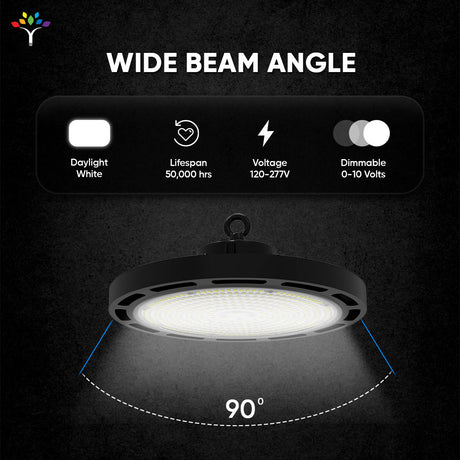 Gen13 240W UFO LED High Bay Light: 4000K, AC120 - 277V, IP65, 90° PC Lens - Perfect for LED Warehouse, Workshop, Gym, and Airport Lighting - BUILDMYPLACE