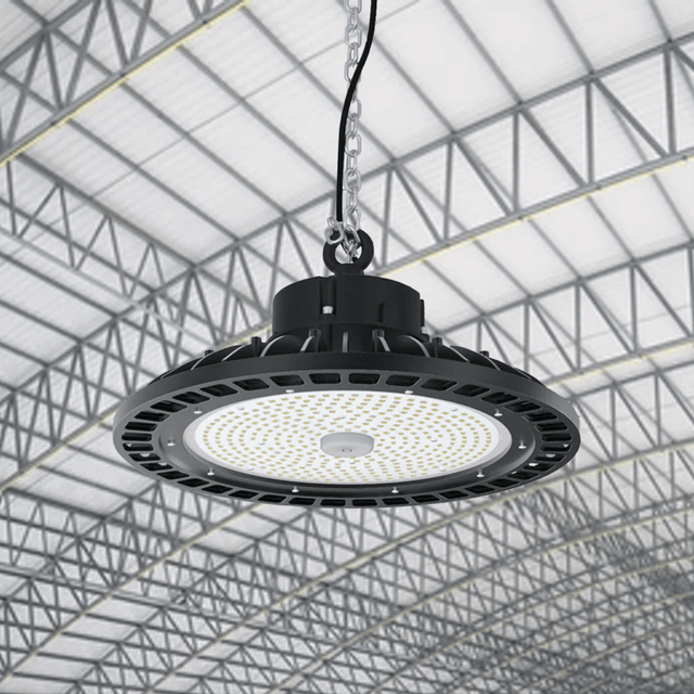 Gen23 UFO LED High Bay Light 150/120/100 Watt Adjustable, 5700K, 150LM/W - 155LM/W, AC277 - 480V High Voltage, IP65, UL, DLC Listed, 1 - 10V Dim, For Warehouse Barn Airport Workshop Garage Factory - BUILDMYPLACE