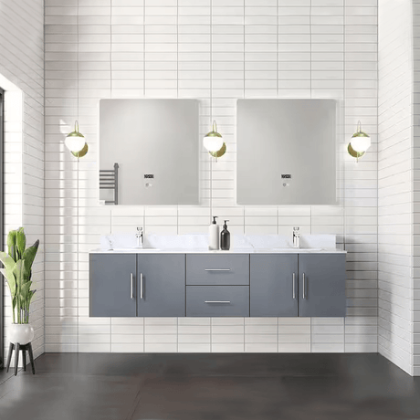 Geneva 72" Dark Grey Vanity Cabinet Only - BUILDMYPLACE