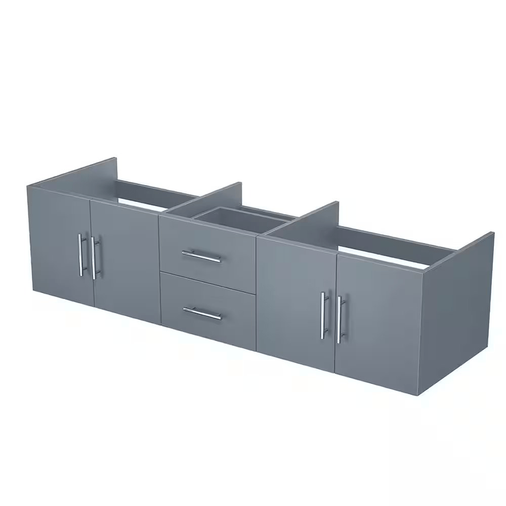 Geneva 72" Dark Grey Vanity Cabinet Only - BUILDMYPLACE