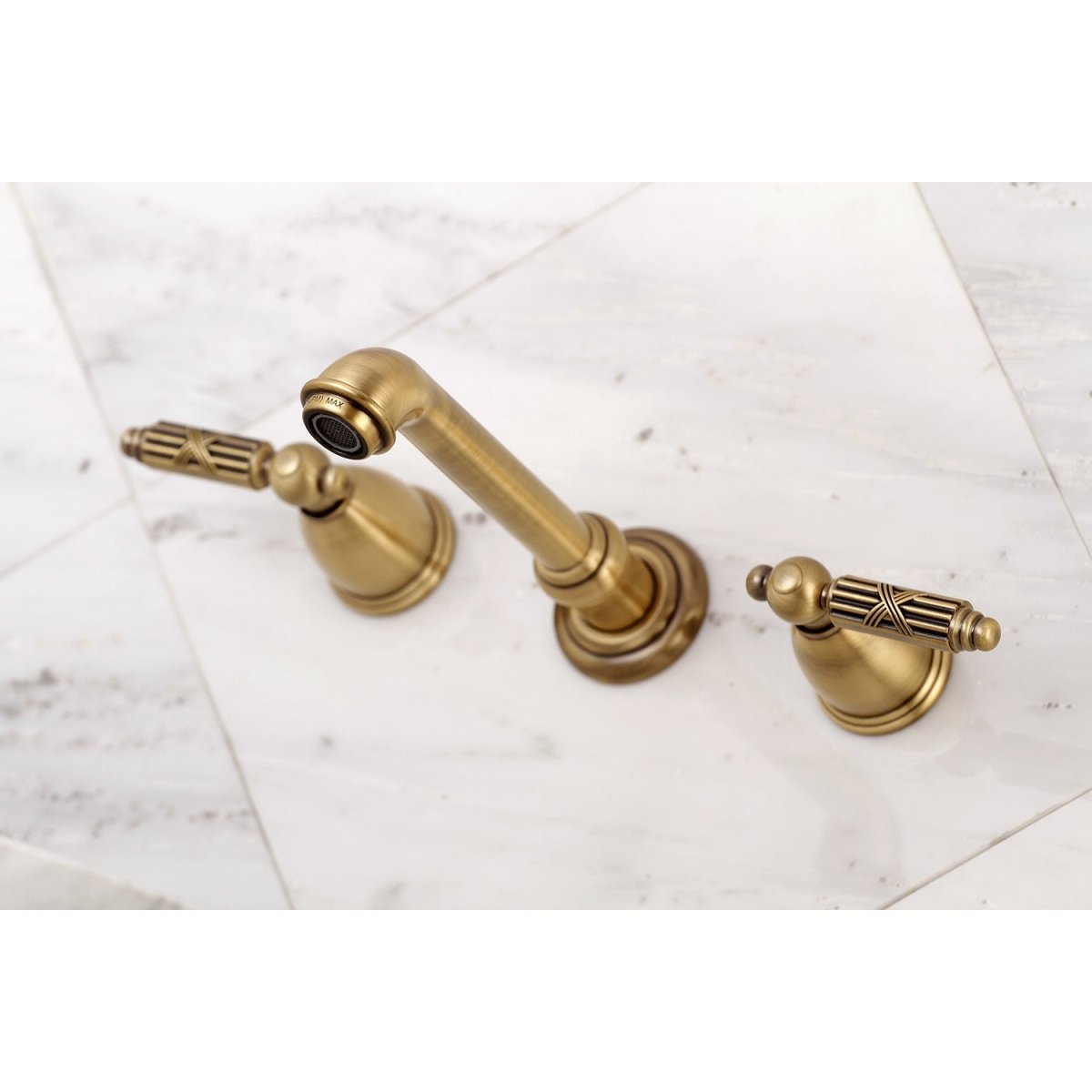 Georgian Two Handle Wall Mount Bathroom Faucet - BUILDMYPLACE