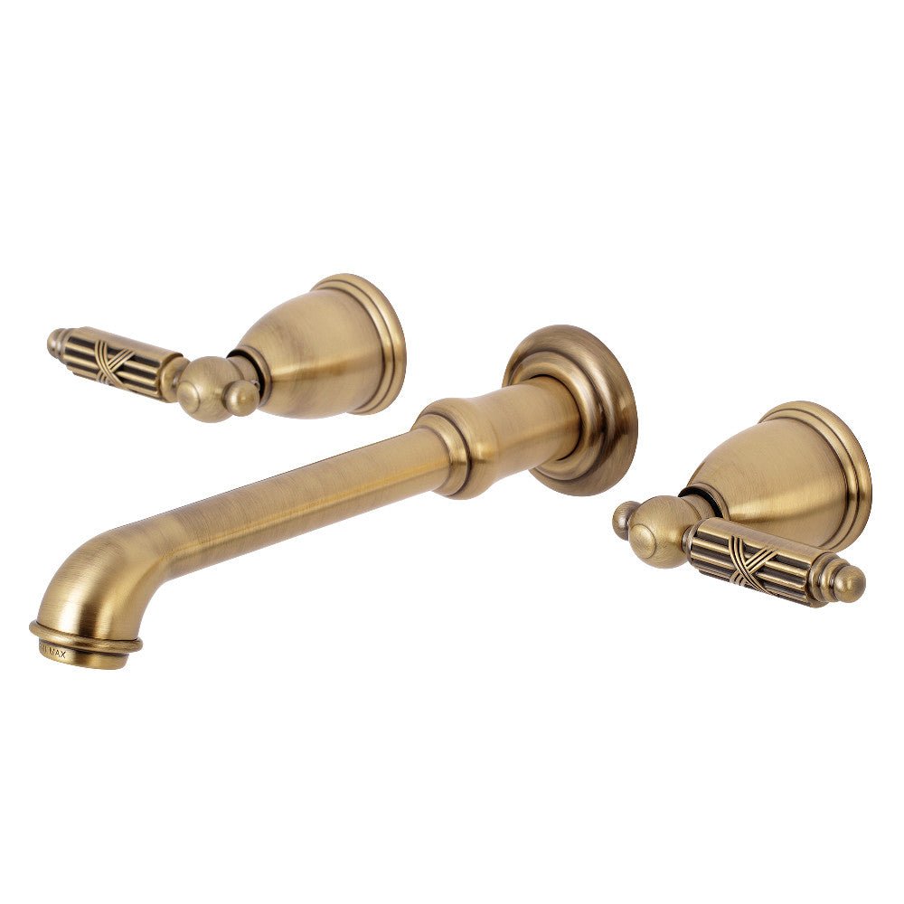 Georgian Two Handle Wall Mount Bathroom Faucet - BUILDMYPLACE