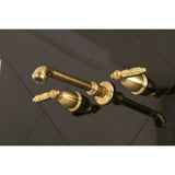 Georgian Two Handle Wall Mount Bathroom Faucet - BUILDMYPLACE