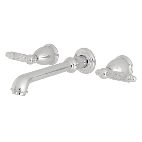 Georgian Two Handle Wall Mount Bathroom Faucet - BUILDMYPLACE