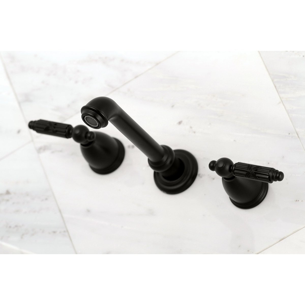 Georgian Two Handle Wall Mount Bathroom Faucet - BUILDMYPLACE