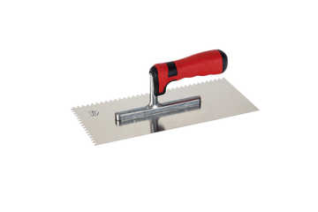 Smoothing Trowel - W - 5-1/2 in. Square Notched With Soft Grip - Stainless Steel | T 112