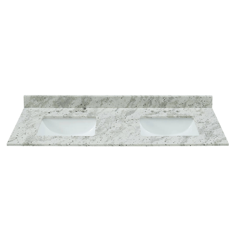 Glacier White Granite Rectangular Bathroom Vanity Sink Top - BUILDMYPLACE