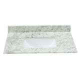 Glacier White Granite Rectangular Bathroom Vanity Sink Top - BUILDMYPLACE