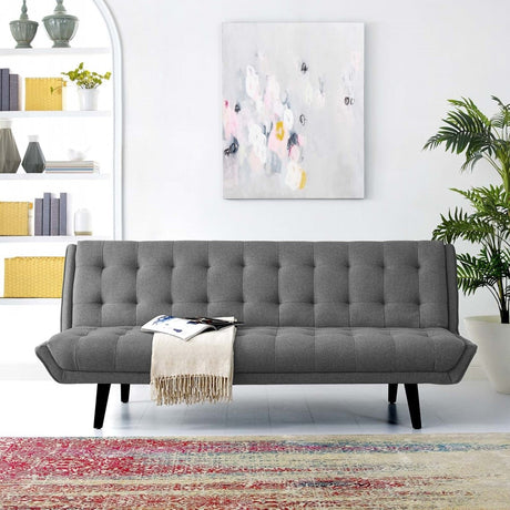 Glance Tufted Convertible Fabric Sofa Bed - BUILDMYPLACE