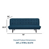 Glance Tufted Convertible Fabric Sofa Bed - BUILDMYPLACE