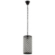 Glass Bead & Black Metal Cylindrical - Shaped Pendant - E26 60W Clear Glass Ball - Reflect Ceiling Light - BUILDMYPLACE