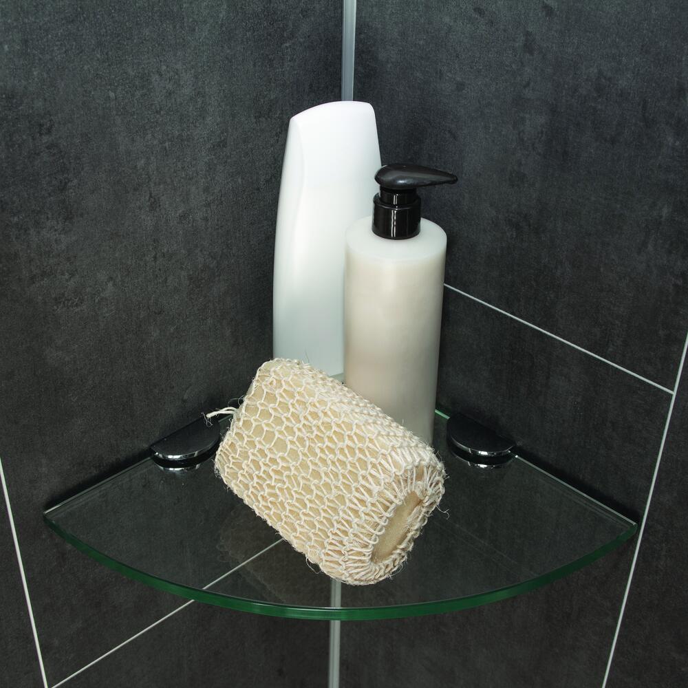 Glass Corner Shower - Oval 10 In. X 10 In. - BUILDMYPLACE