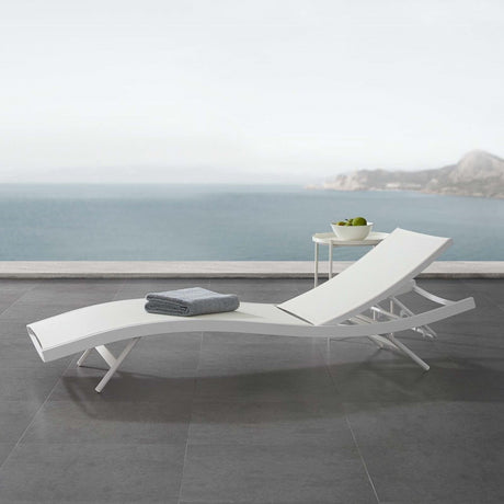 Glimpse Outdoor Patio Mesh Chaise Lounge Chair - BUILDMYPLACE