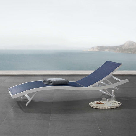Glimpse Outdoor Patio Mesh Chaise Lounge Chair - BUILDMYPLACE