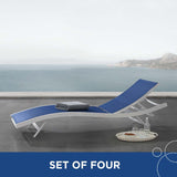 Glimpse Outdoor Patio Mesh Chaise Lounge Set of 4 - BUILDMYPLACE