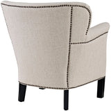 Global Key Ornamental Nailhead Trim Accent Armchair - Pulse Foam Cushioning Modern Chairs - BUILDMYPLACE