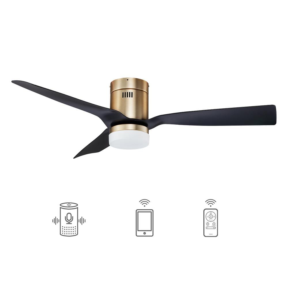 Striver 3 Blade Smart Ceiling Fan with Dimmable LED Light Kit Works with Remote Control, Wi-Fi apps and Voice control via Google Assistant/Alexa/Siri