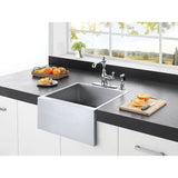 Gourmetier 22" x 21" Apron Front Farmhouse Single Bowl Kitchen Sink, Brushed - BUILDMYPLACE