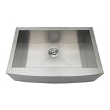 Gourmetier 30" x 20" Drop - In Stainless Steel Single Bowl Farmhouse Kitchen Sink, Brushed - BUILDMYPLACE
