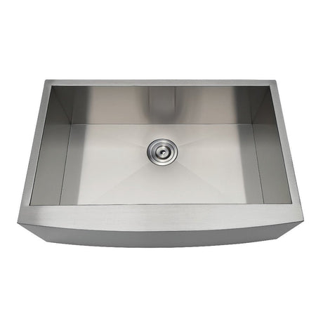 Gourmetier 30" x 20" Undermount Stainless Steel Single Farmhouse Kitchen Sink, Brushed - BUILDMYPLACE